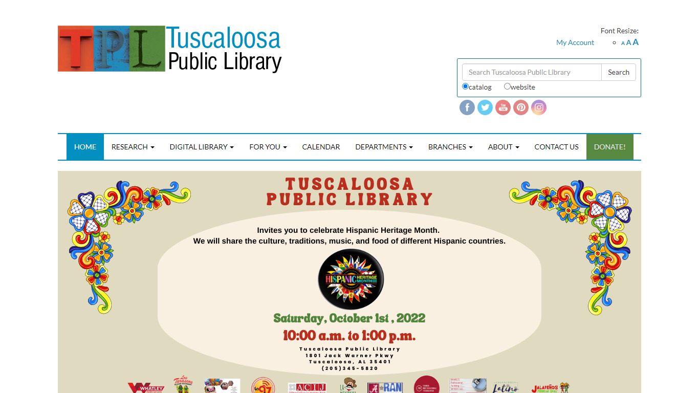 Home - Tuscaloosa Public Library